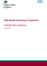 NHS Breast Screening Programme: Failsafe batch guidance